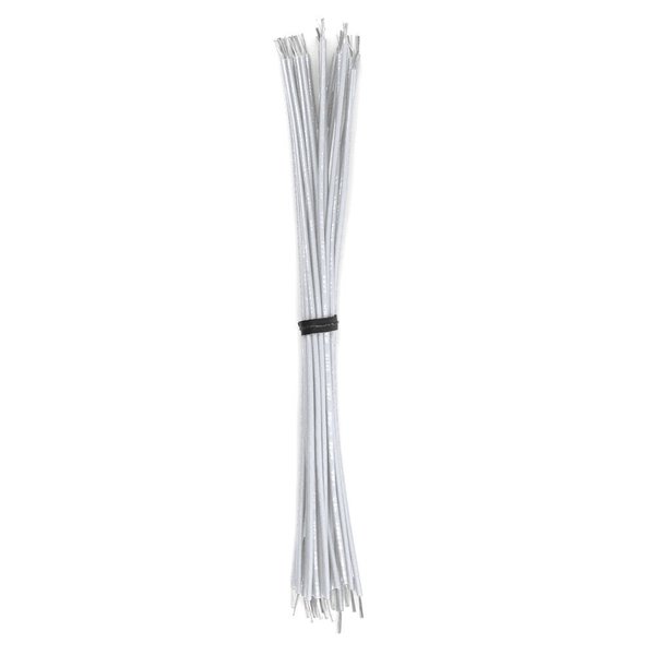 Remington Industries Cut And Stripped Wire, 24 AWG UL1061, Stranded, White 24in Leads, 100PK CS24UL1061STRWHI-24-100
